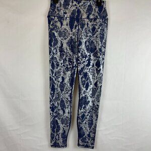 Carbon38 Blue and White Snake Print Leggings